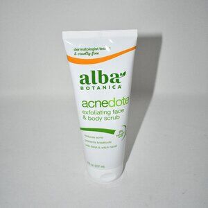 Alba Botanica Natural Acnedote Face & Body Scrub, 8 Fl Oz, Acne Treatment, NWT